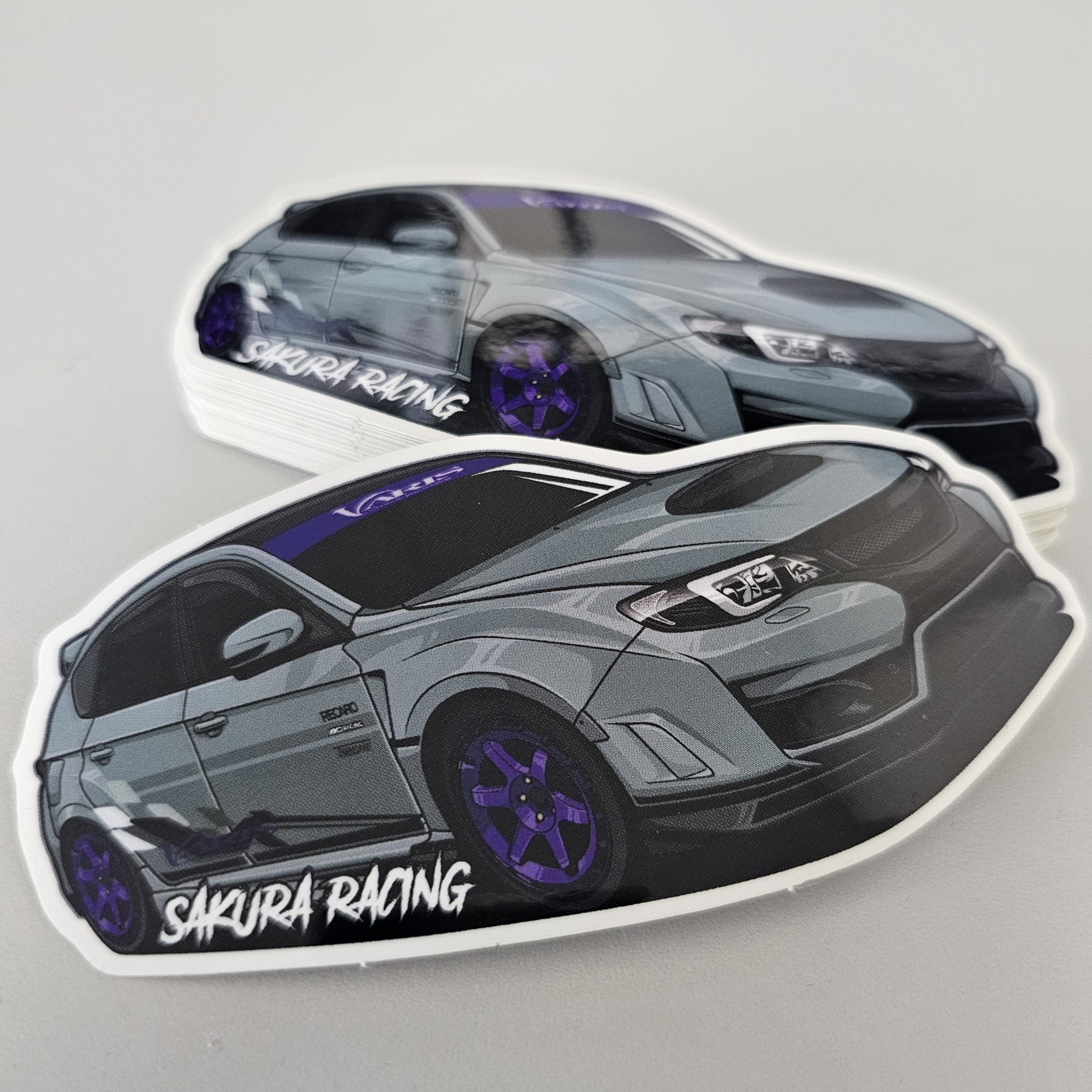 Varis Subaru Impreza STI Sticker Sakura Racing